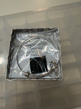 Extraordinary Life Sterling Silver Compass Charm Journey Expandable Bracelet